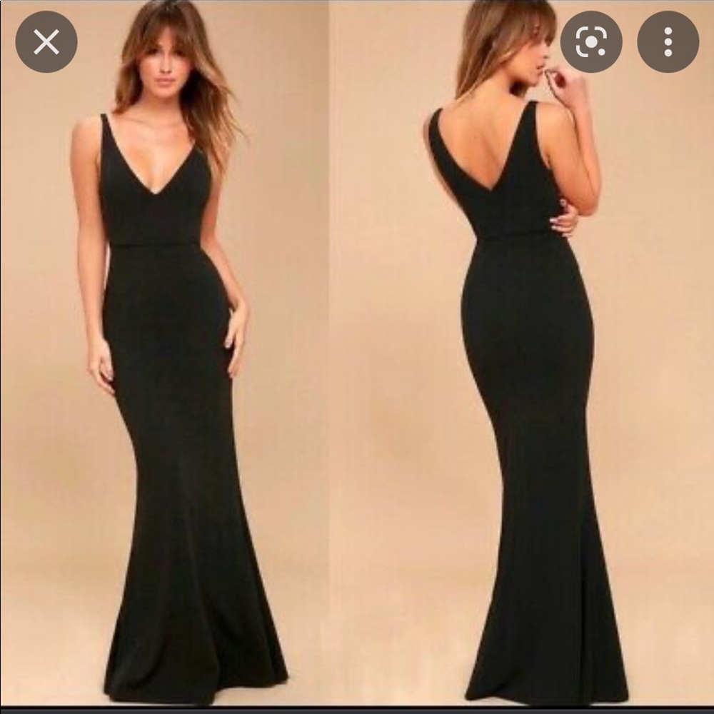 Lulus black sleeveless maxi mermaid dress